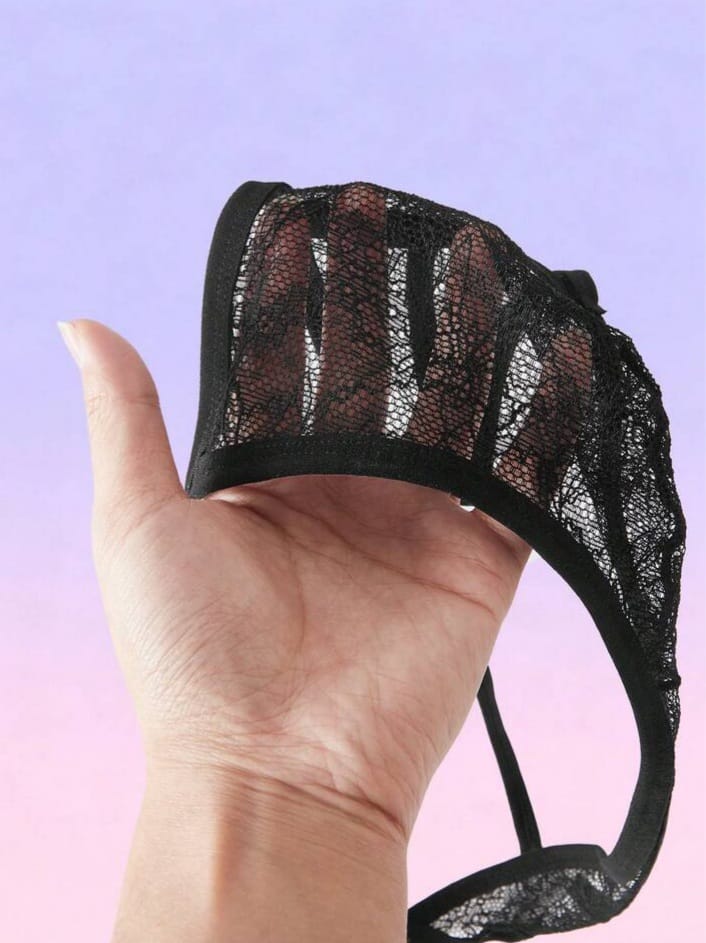 Men's sexy lace hollow out Underwear